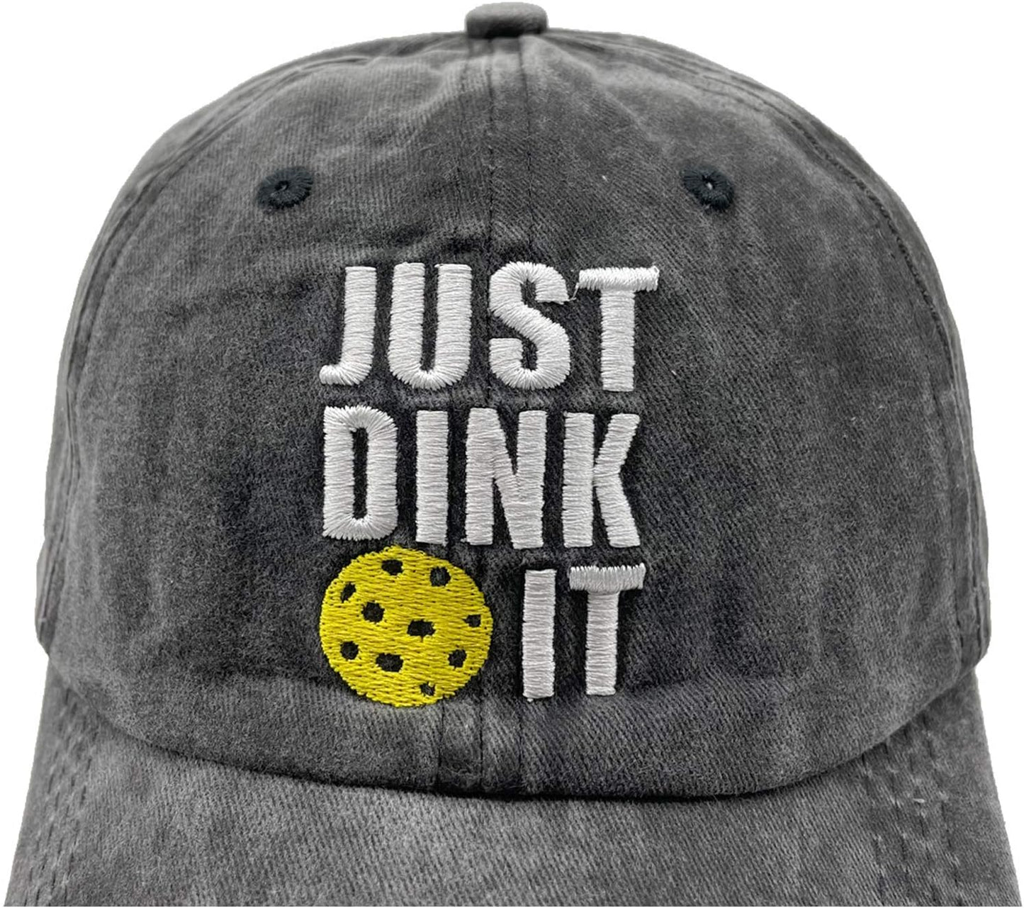 Super-Skin Embroidered Pickleball Hat, Pickleball Gifts Accessories, Pickle Ball Hats, Baseball Cap for Men and Women Black-L8