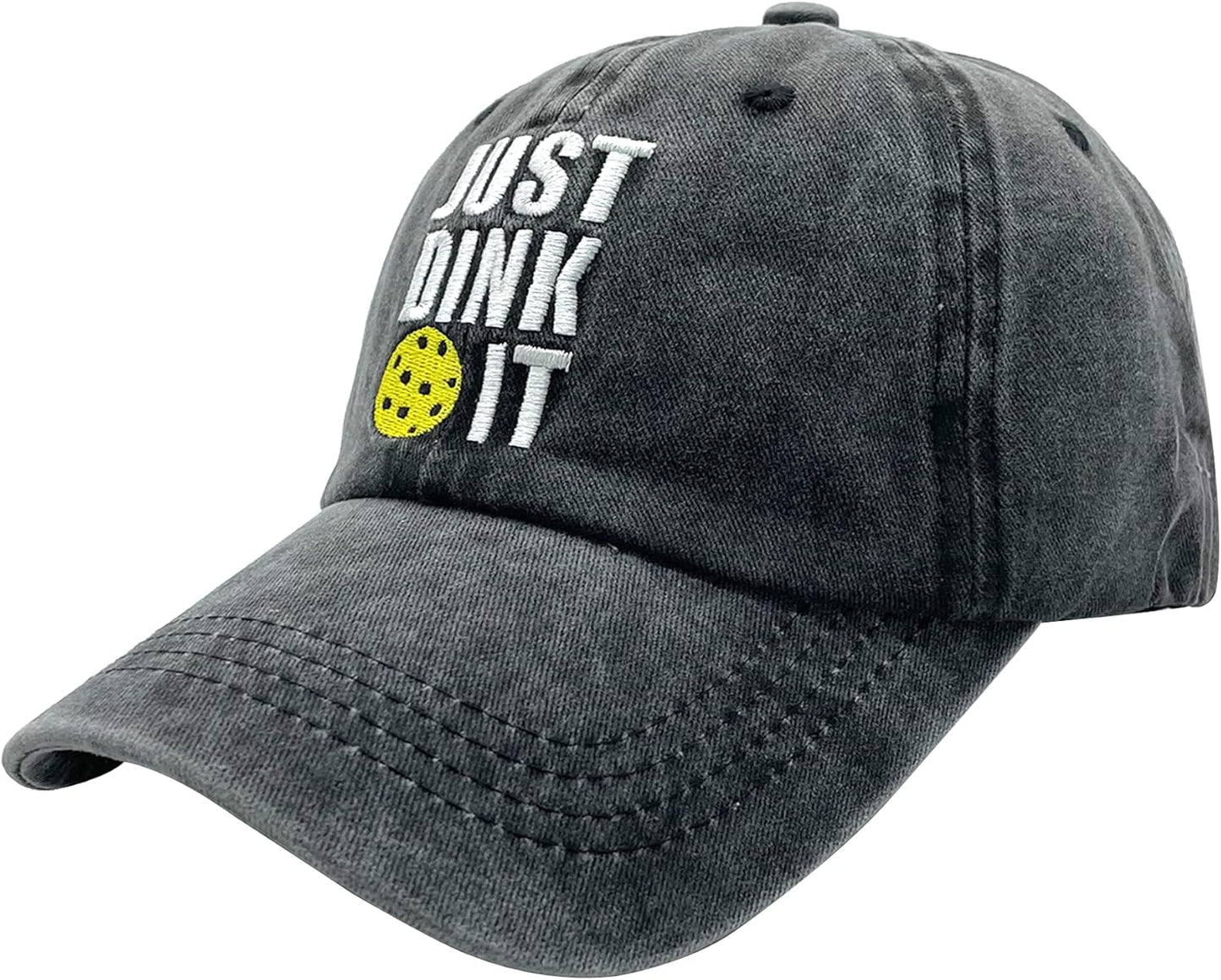 Super-Skin  Embroidered Pickleball Hat, Pickleball Gifts Accessories, Pickle Ball Hats, Baseball Cap for Men and Women Black-L8