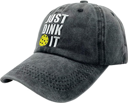 Super-Skin  Embroidered Pickleball Hat, Pickleball Gifts Accessories, Pickle Ball Hats, Baseball Cap for Men and Women Black-L8