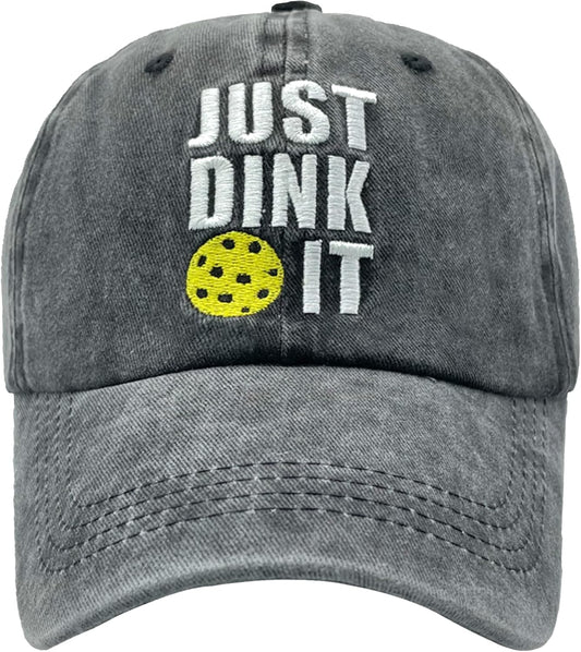 Super-Skin  Embroidered Pickleball Hat, Pickleball Gifts Accessories, Pickle Ball Hats, Baseball Cap for Men and Women Black-L8