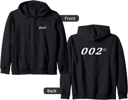 Pickleball Zero Zero Two 002 Pickle Ball Zip Hoodie