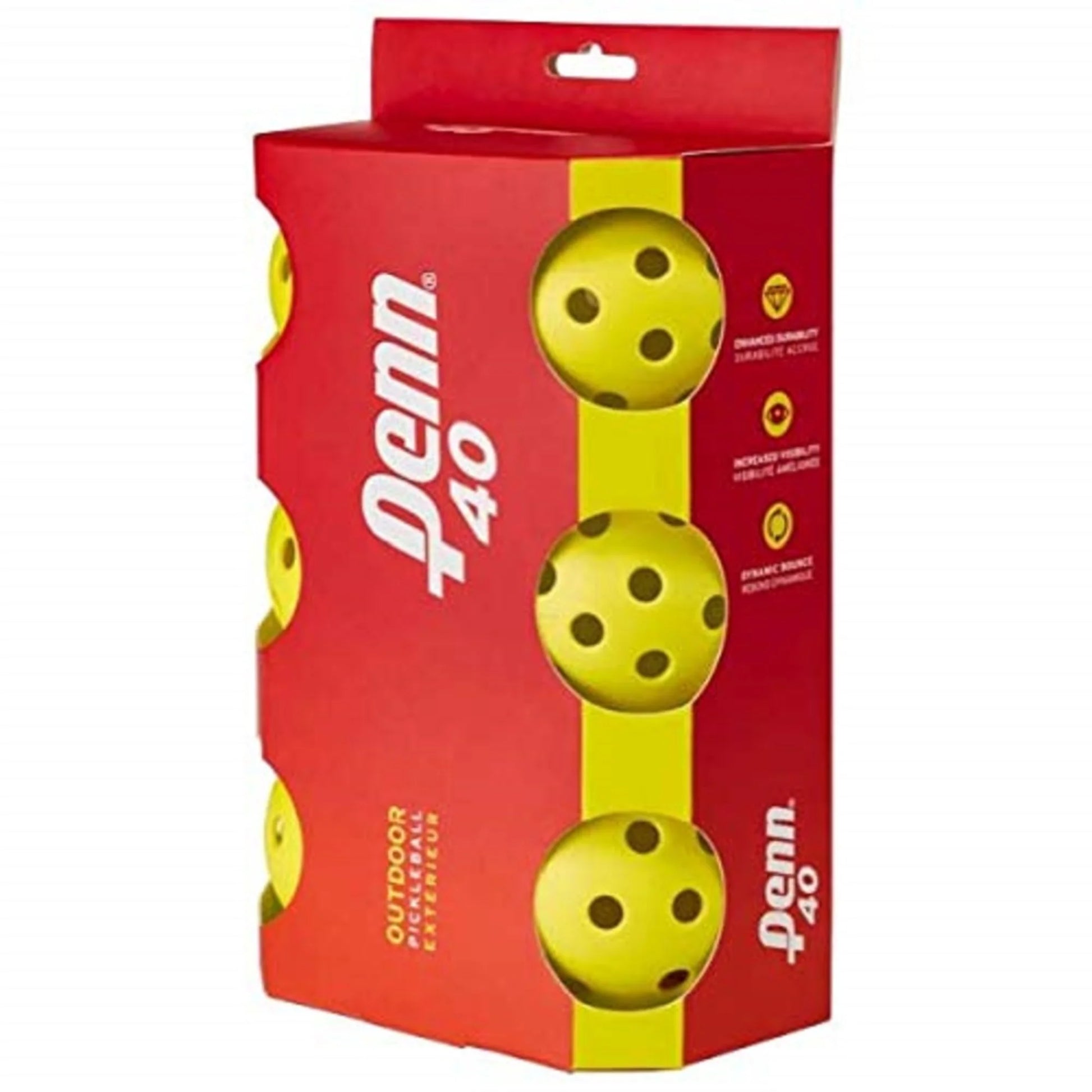 Penn Head 40 Outdoor Pickleball Balls (6 Pack)